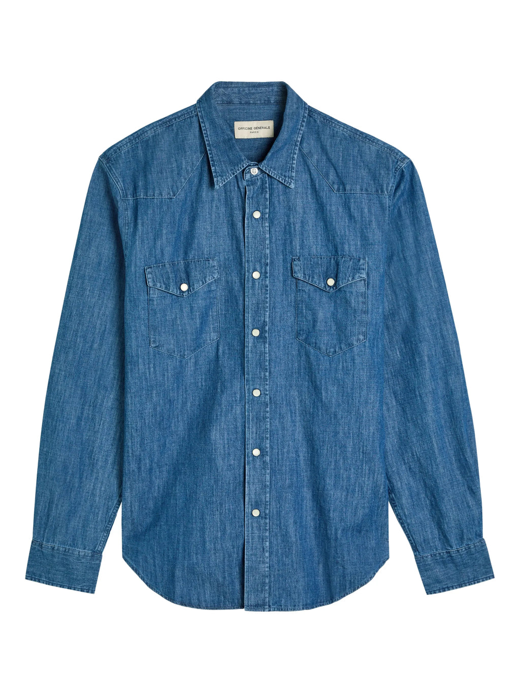 Риза Maverick Chambray с копчета и джоб на гърдите 