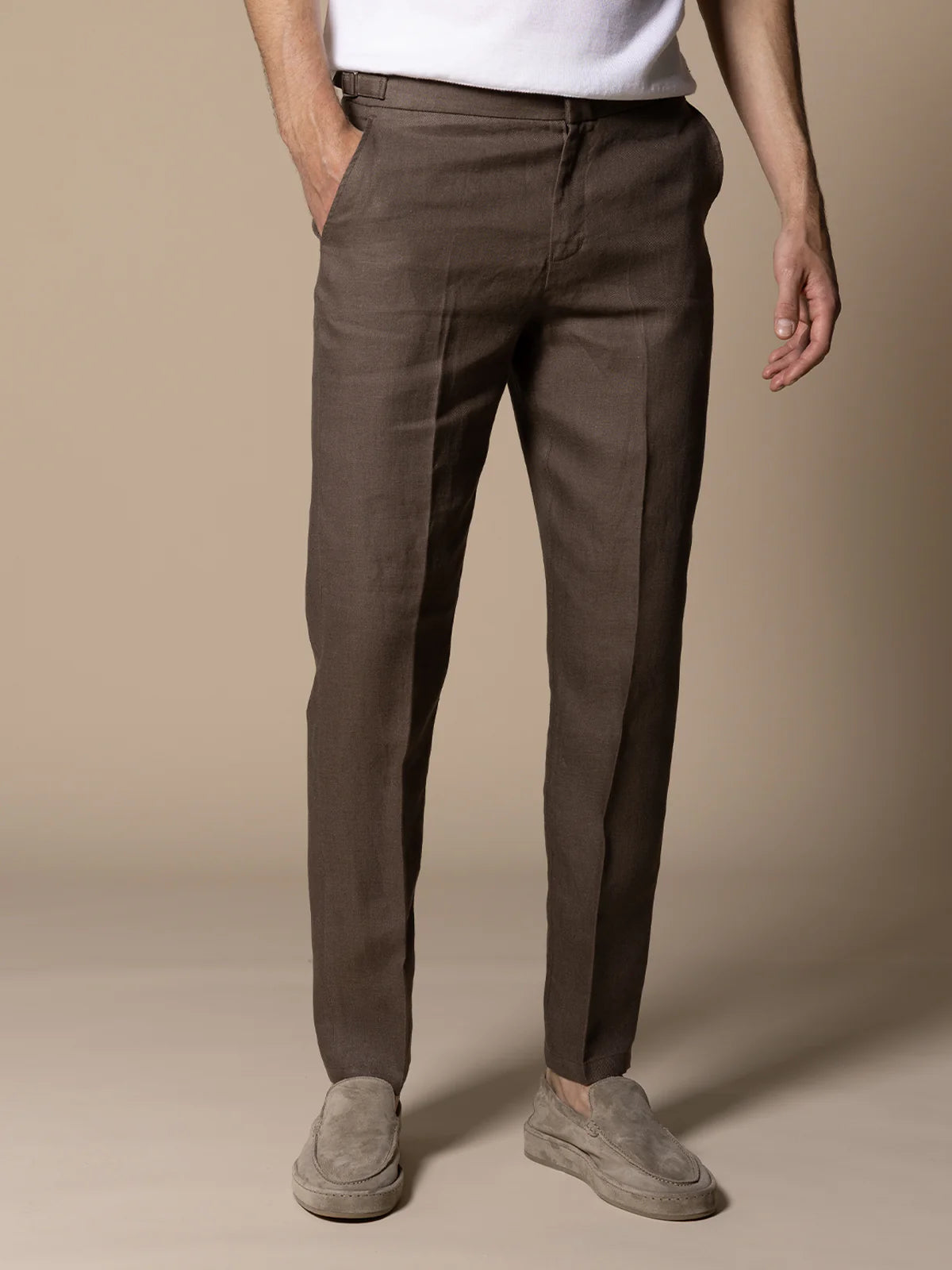 Ash Grey Linen Soleil Trousers