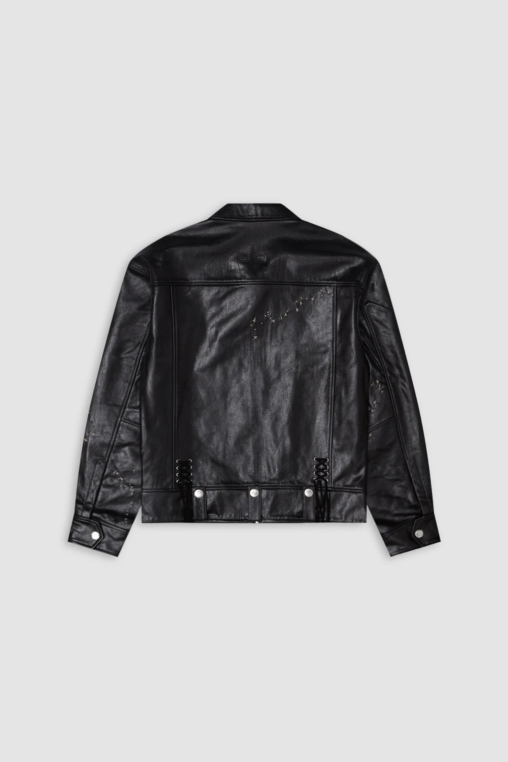 CONTRARIAN - LEATHER BLOUSON BLACK