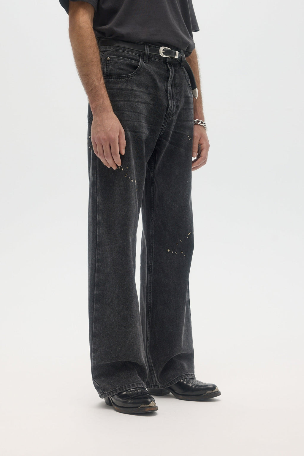 JERK - BOOTCUT JEANS FADED BLACK
