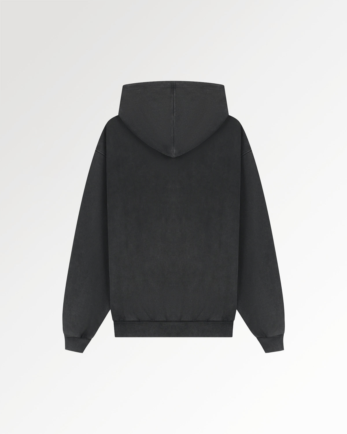 Hoodie Boxy Embroidered Vintage Black