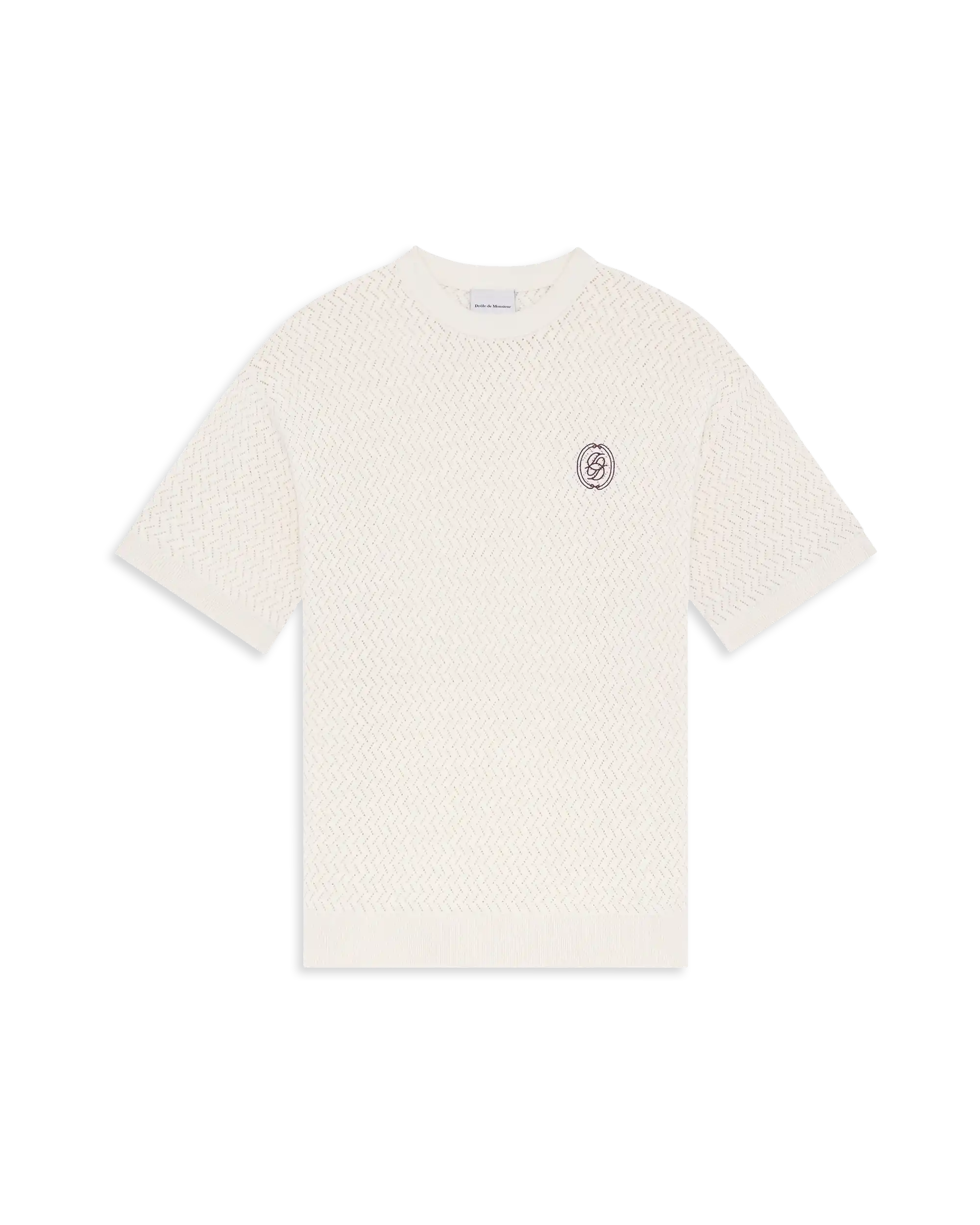 T-Shirt Maille Ajourée D Miroir
