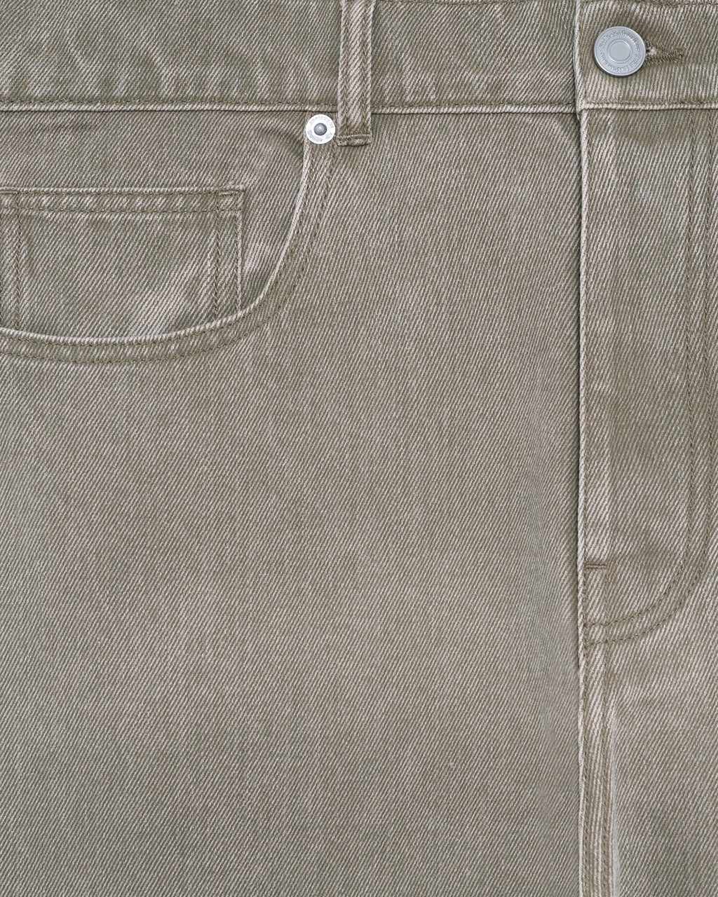 Washed Khaki Straight Jeans