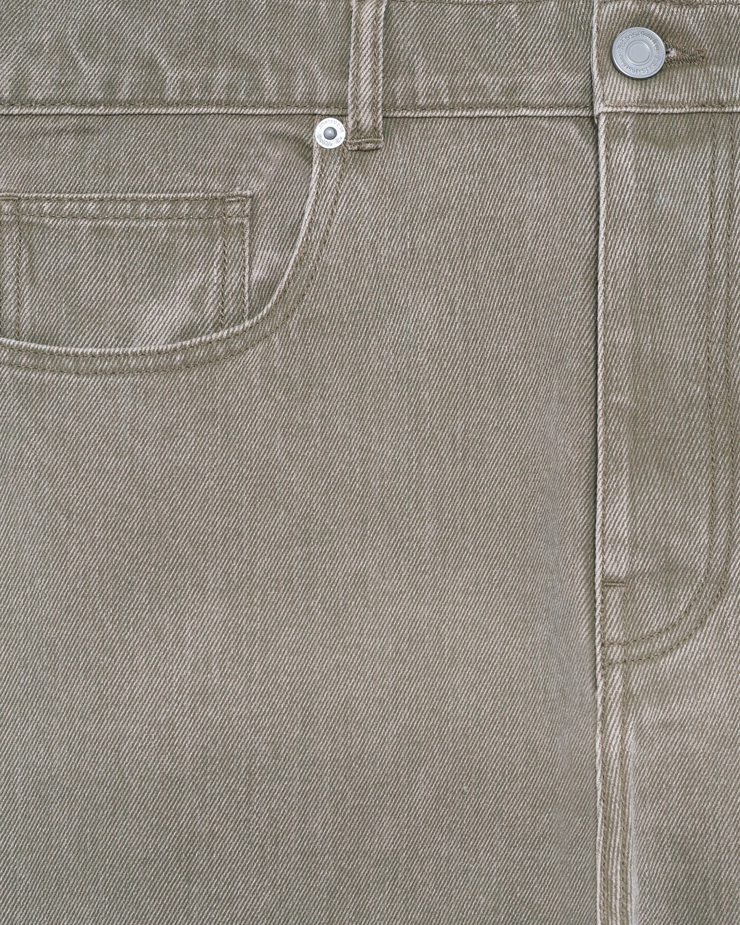 Washed Khaki Straight Jeans