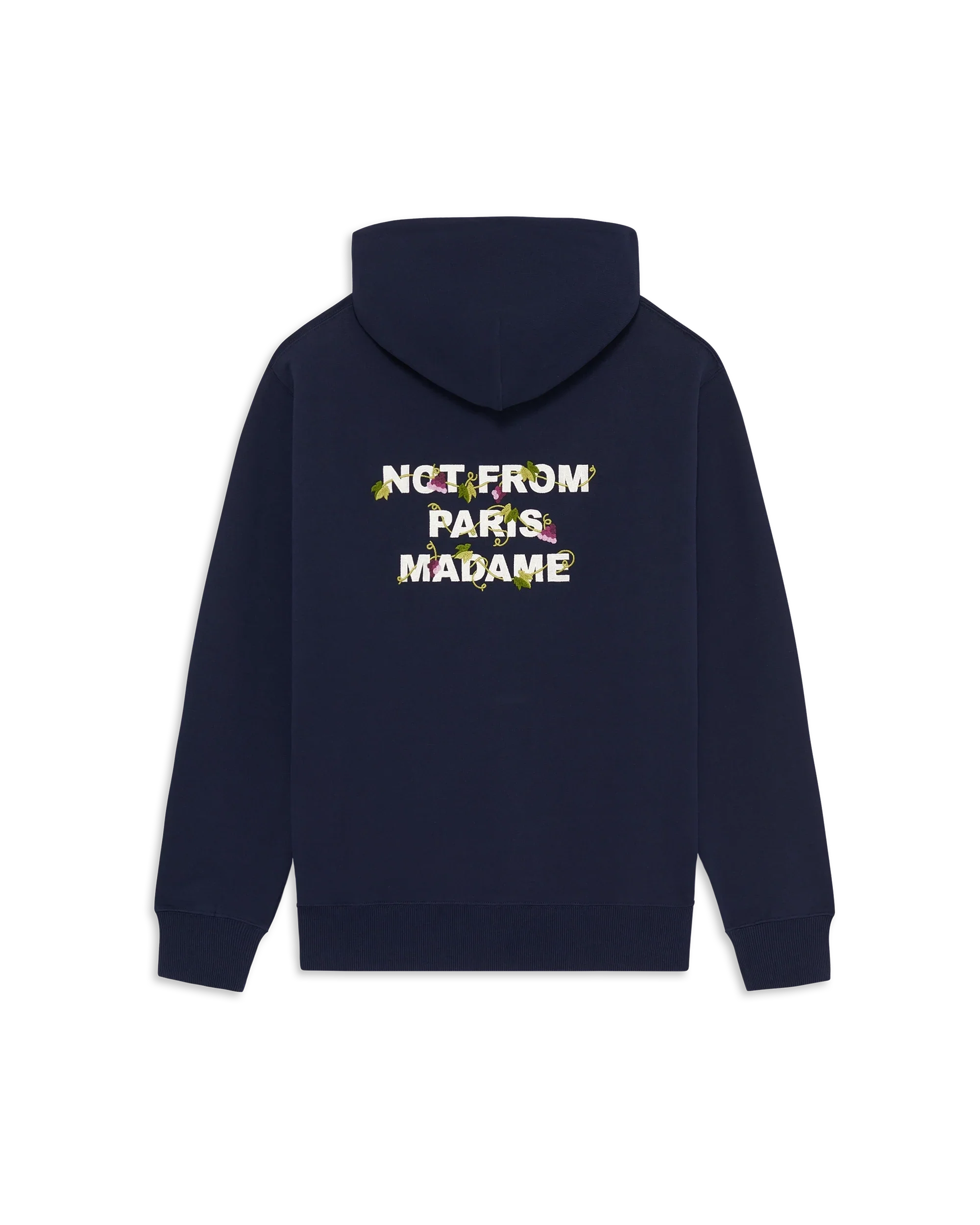 Vine Embroidered Slogan Hoodie
