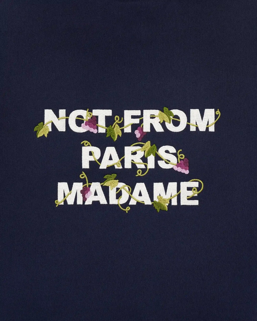 Vine Embroidered Slogan Hoodie