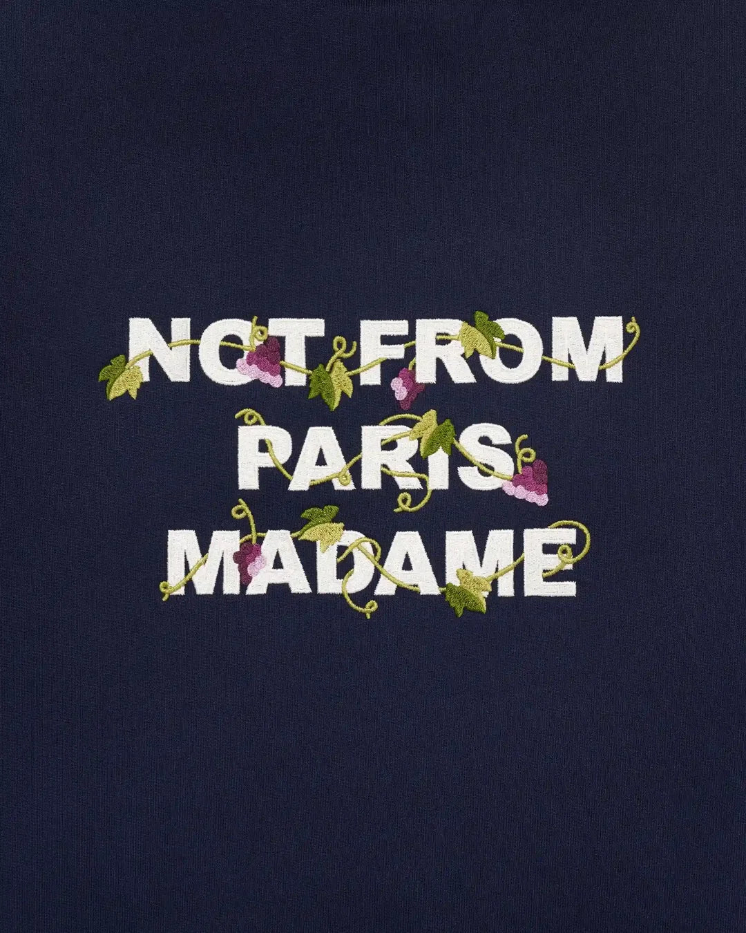 Vine Embroidered Slogan Hoodie