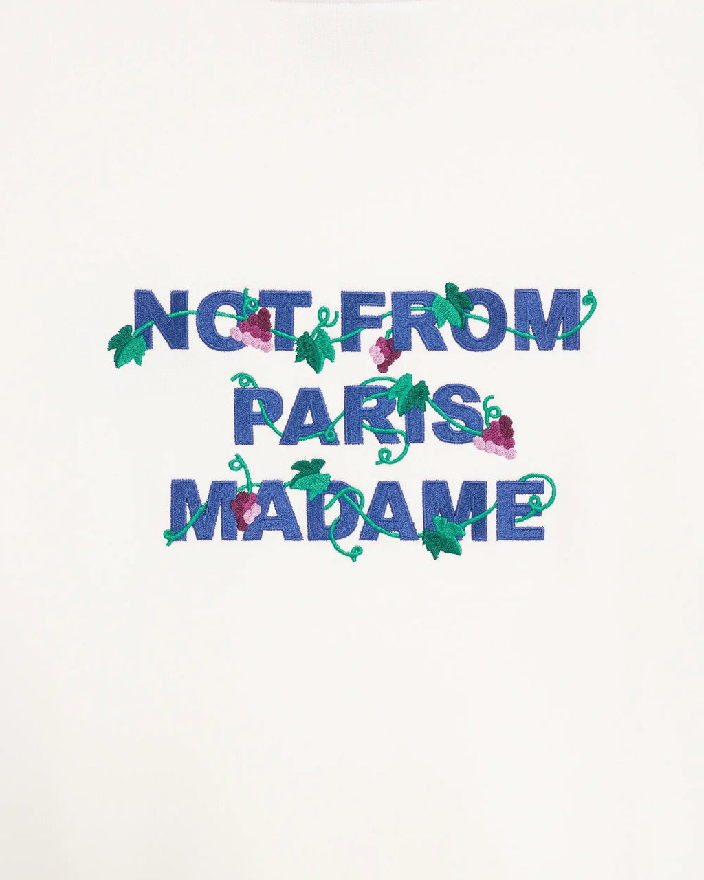 Vine Embroidered Slogan Hoodie