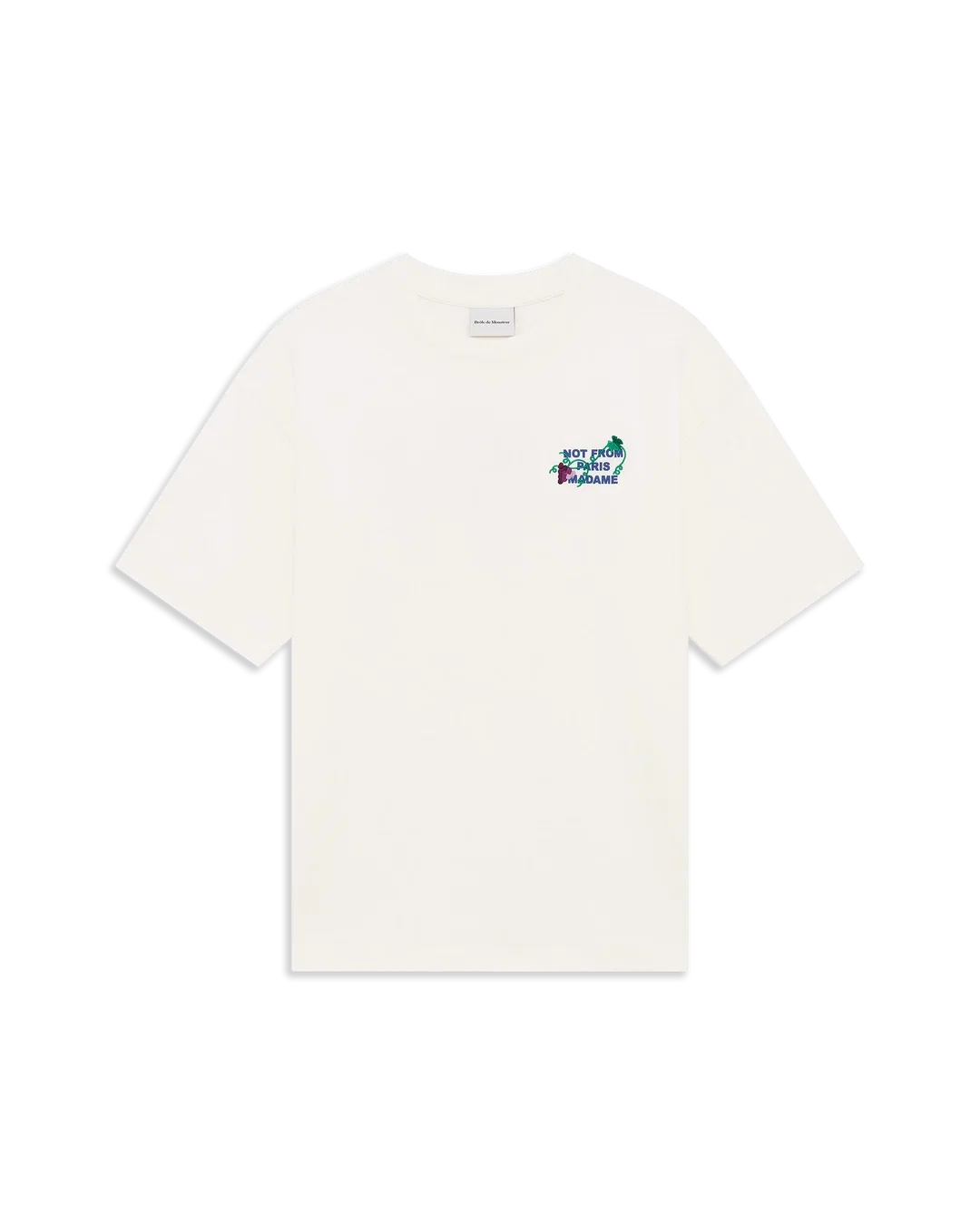 Vine Embroidered Slogan T-shirt