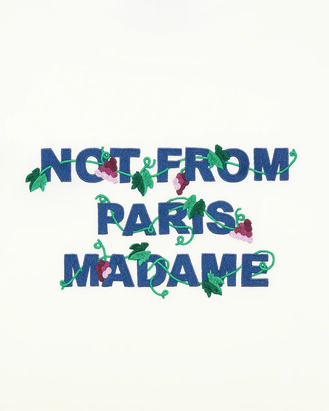 Vine Embroidered Slogan T-shirt