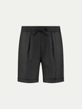 Black Linen Seaside Shorts