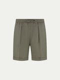 Olive Linen Seaside Shorts