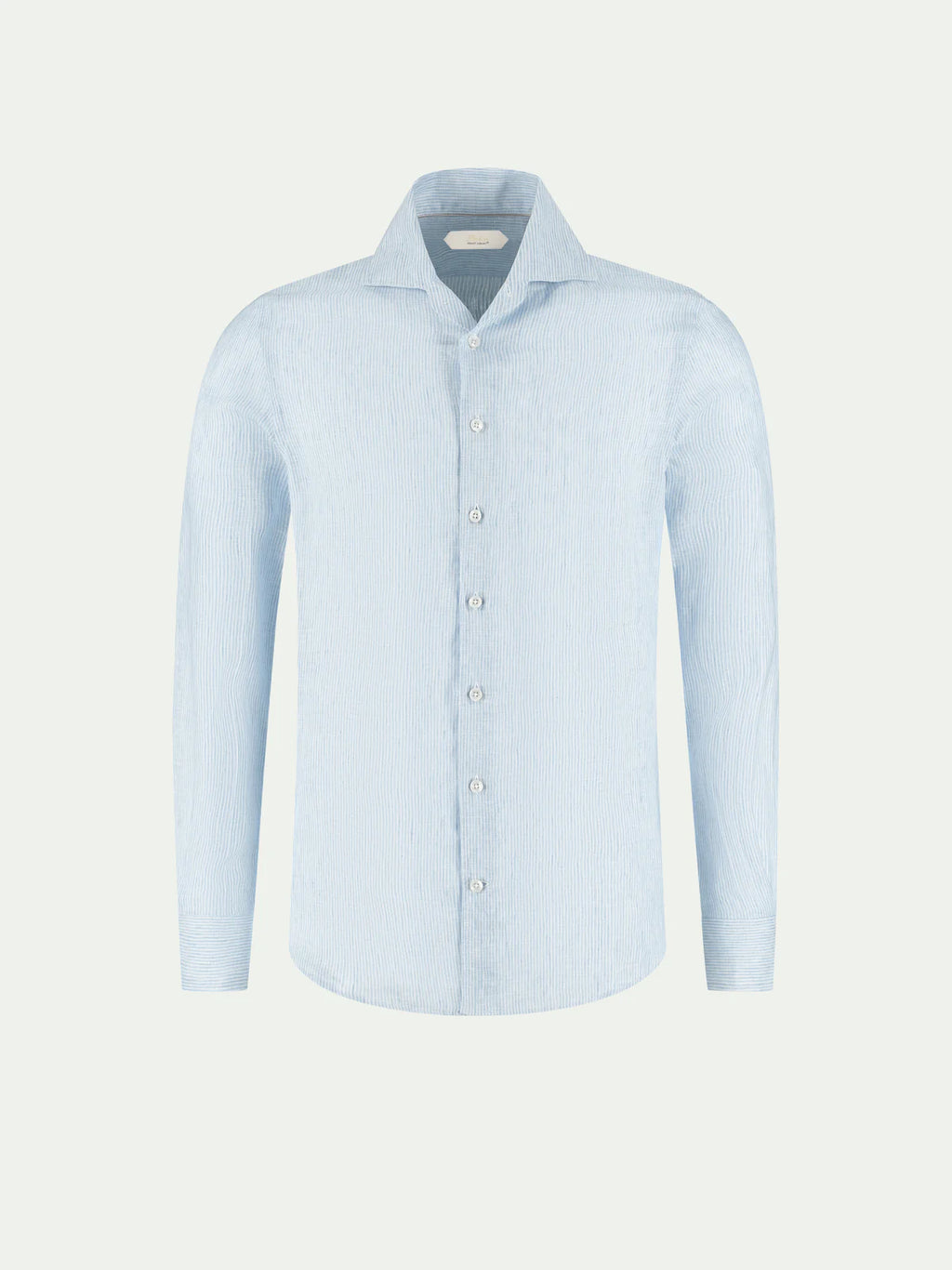 Light Blue Linen Stripe Seaside Shirt