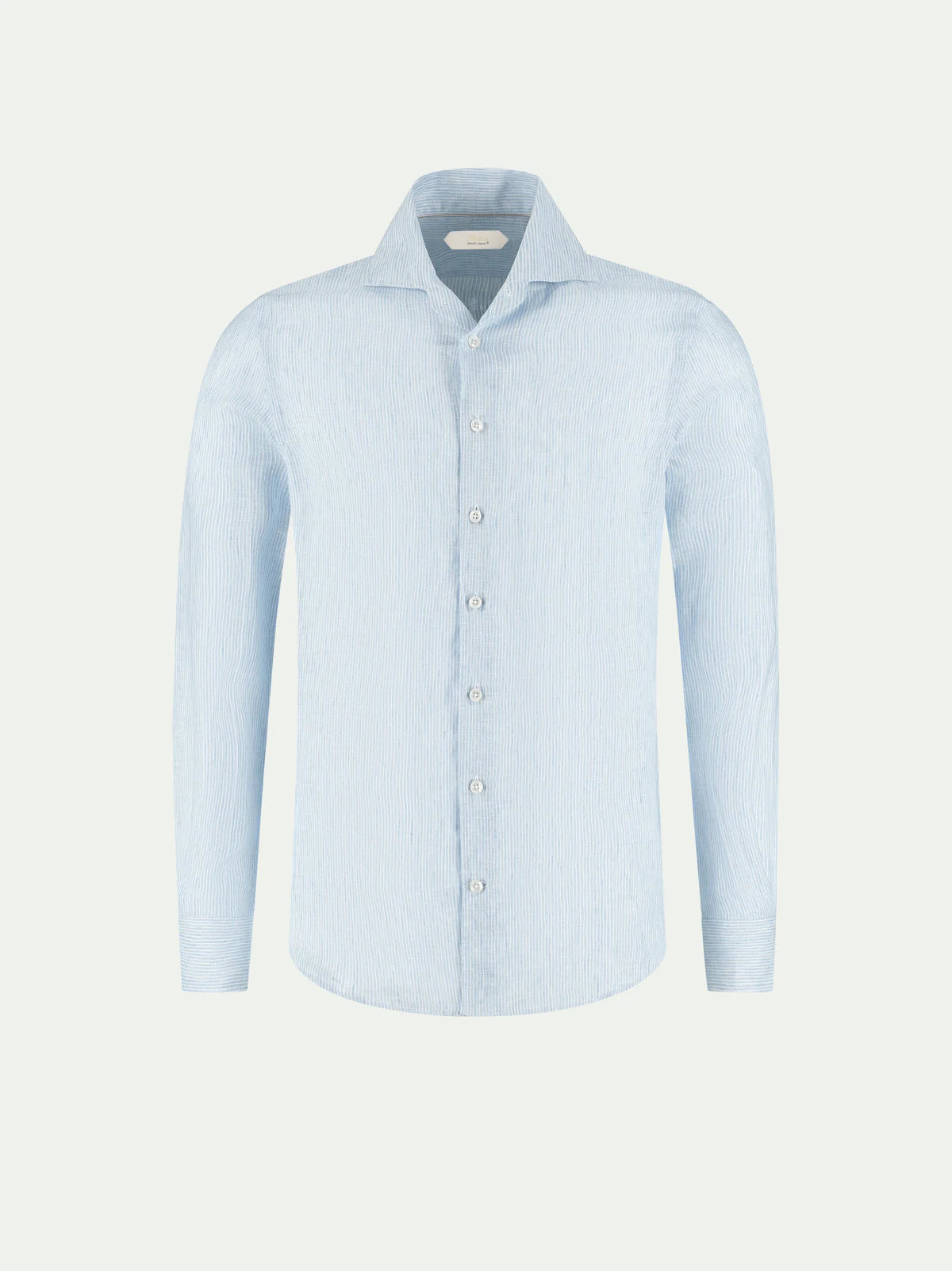 Light Blue Linen Stripe Seaside Shirt