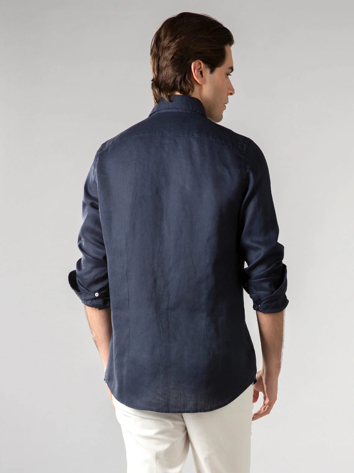 Navy Linen Seaside Shirt