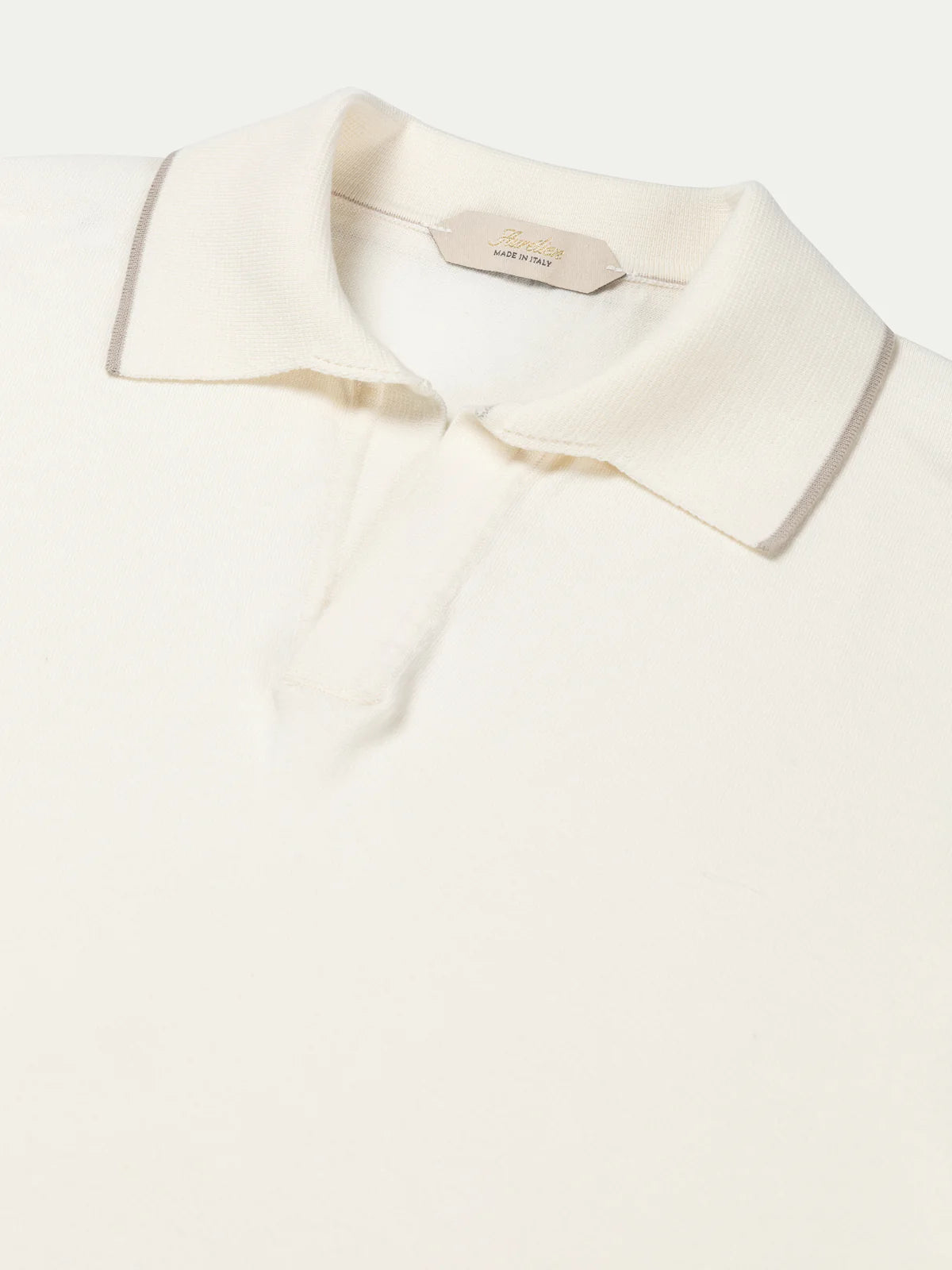 Shortsleeve Buttonless Polo Ivory