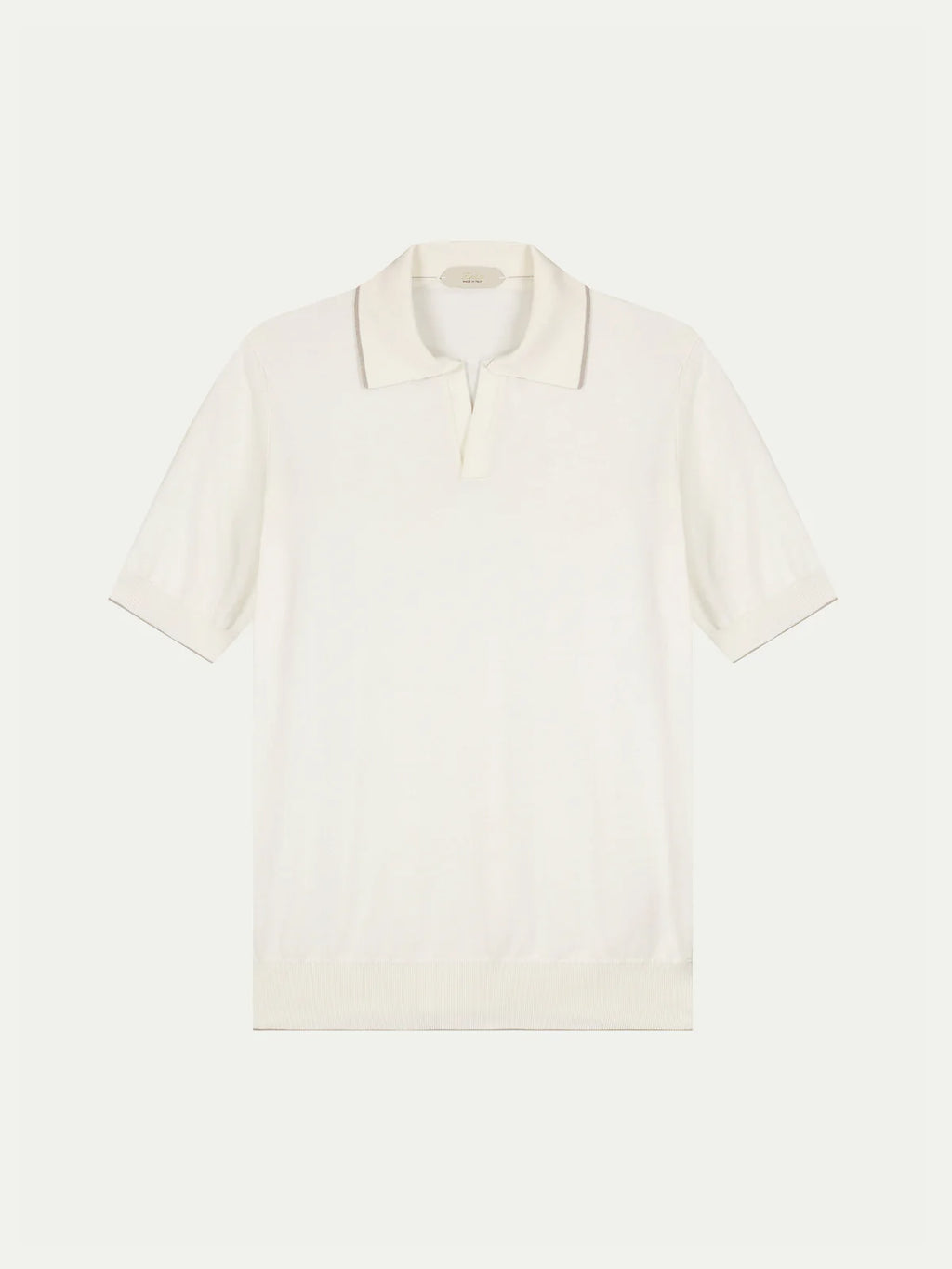 Shortsleeve Buttonless Polo Ivory
