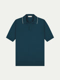 Shortsleeve Buttonless Polo Sea Green