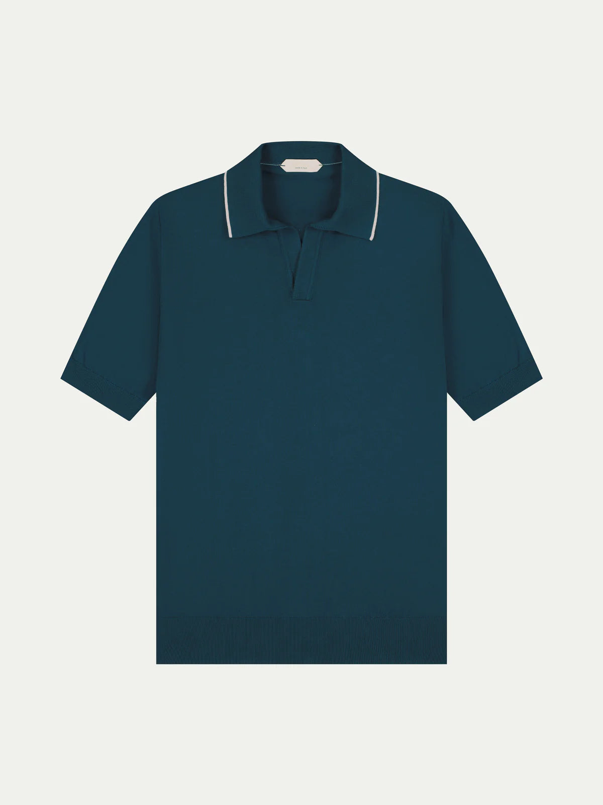 Shortsleeve Buttonless Polo Sea Green