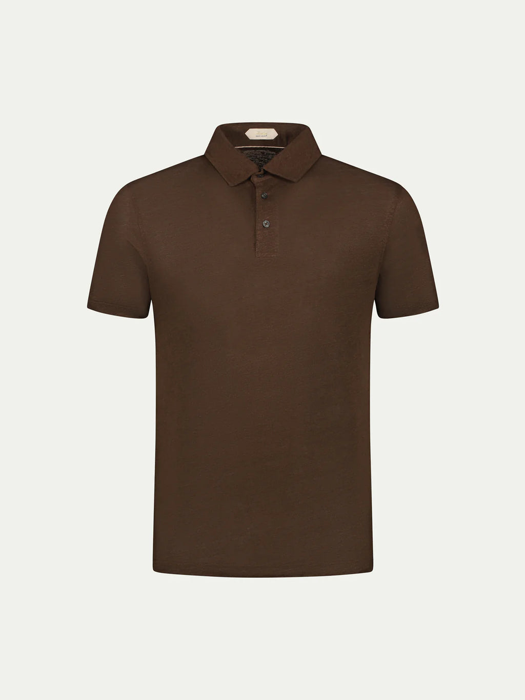 Chocolate Linen Polo Shirt