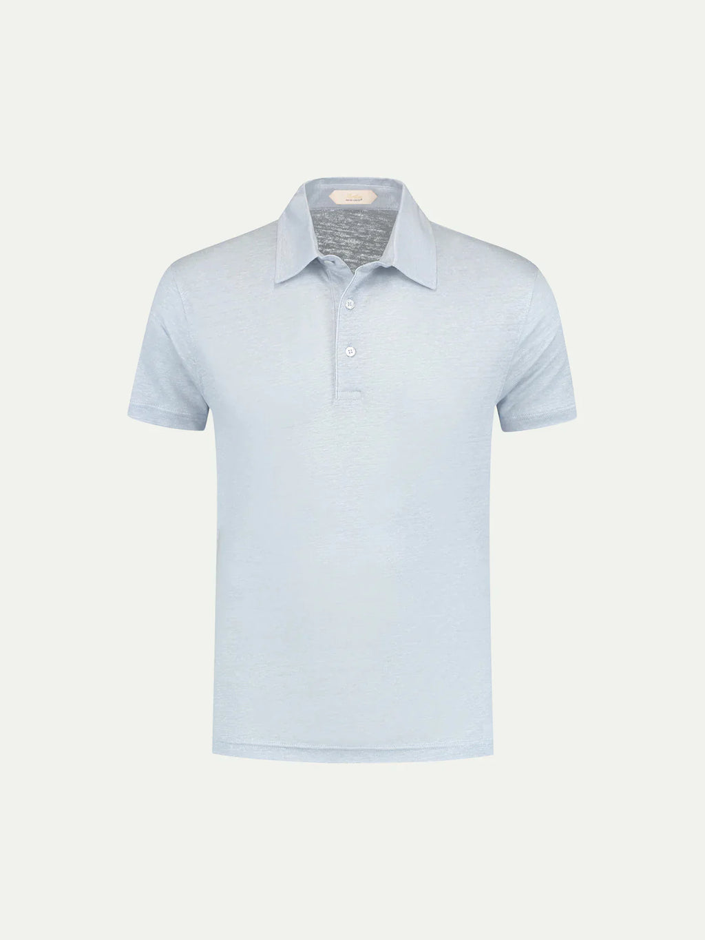 Light Blue Linen Polo Shirt