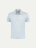 Light Blue Linen Polo Shirt