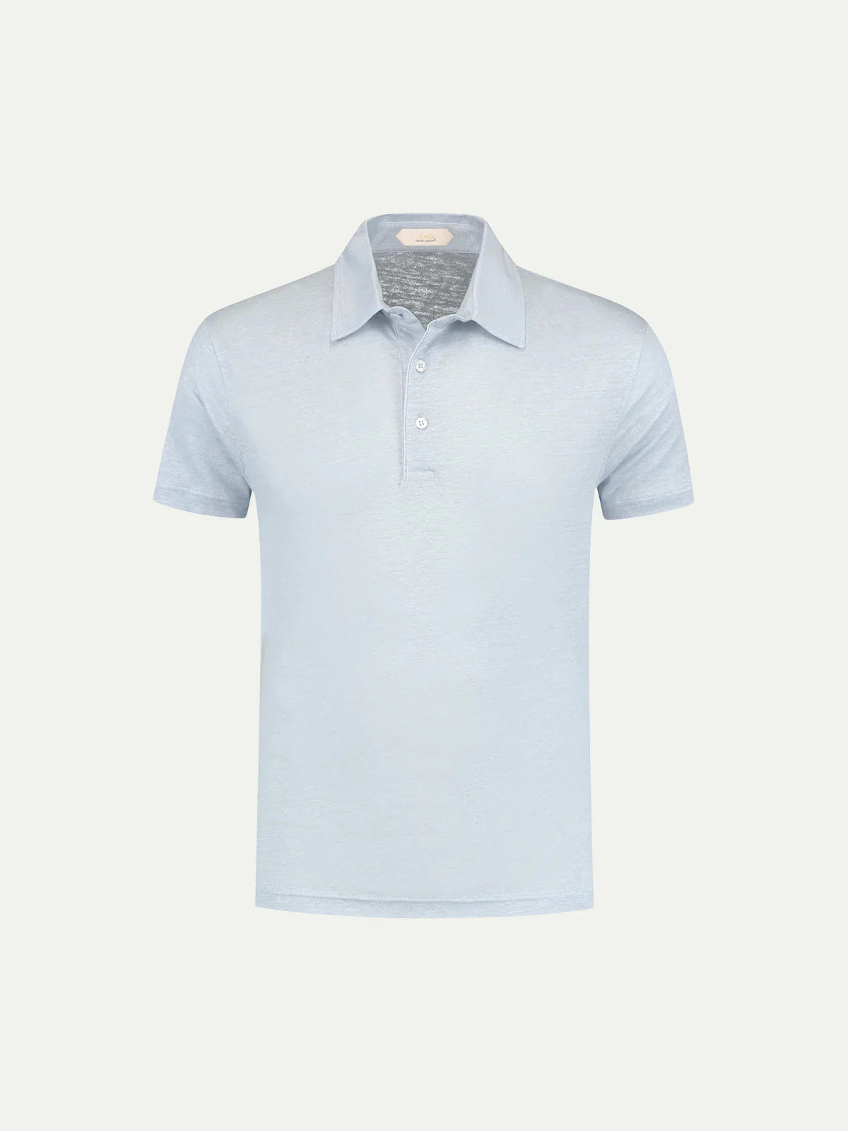 Light Blue Linen Polo Shirt