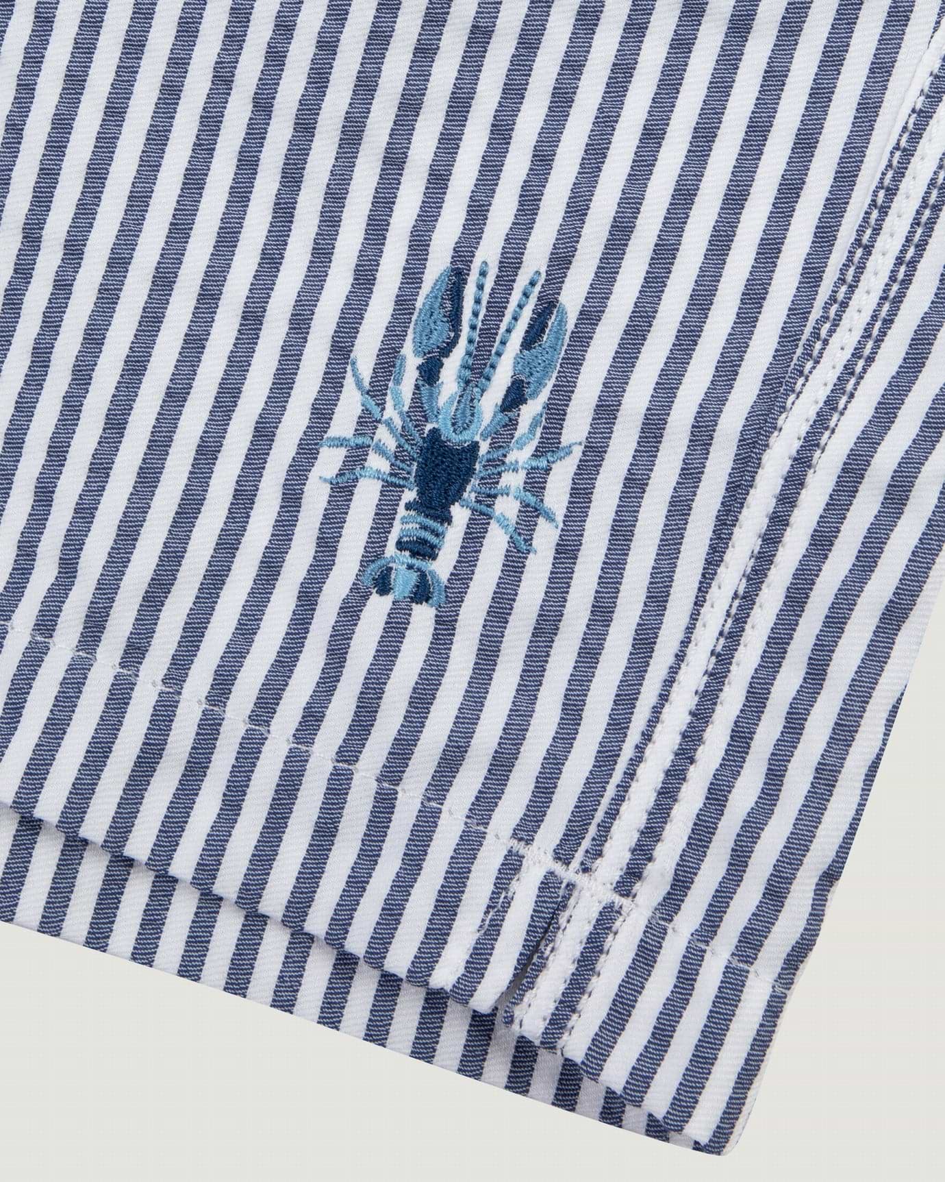 Maillot Seersucker Swim Shorts Lobster