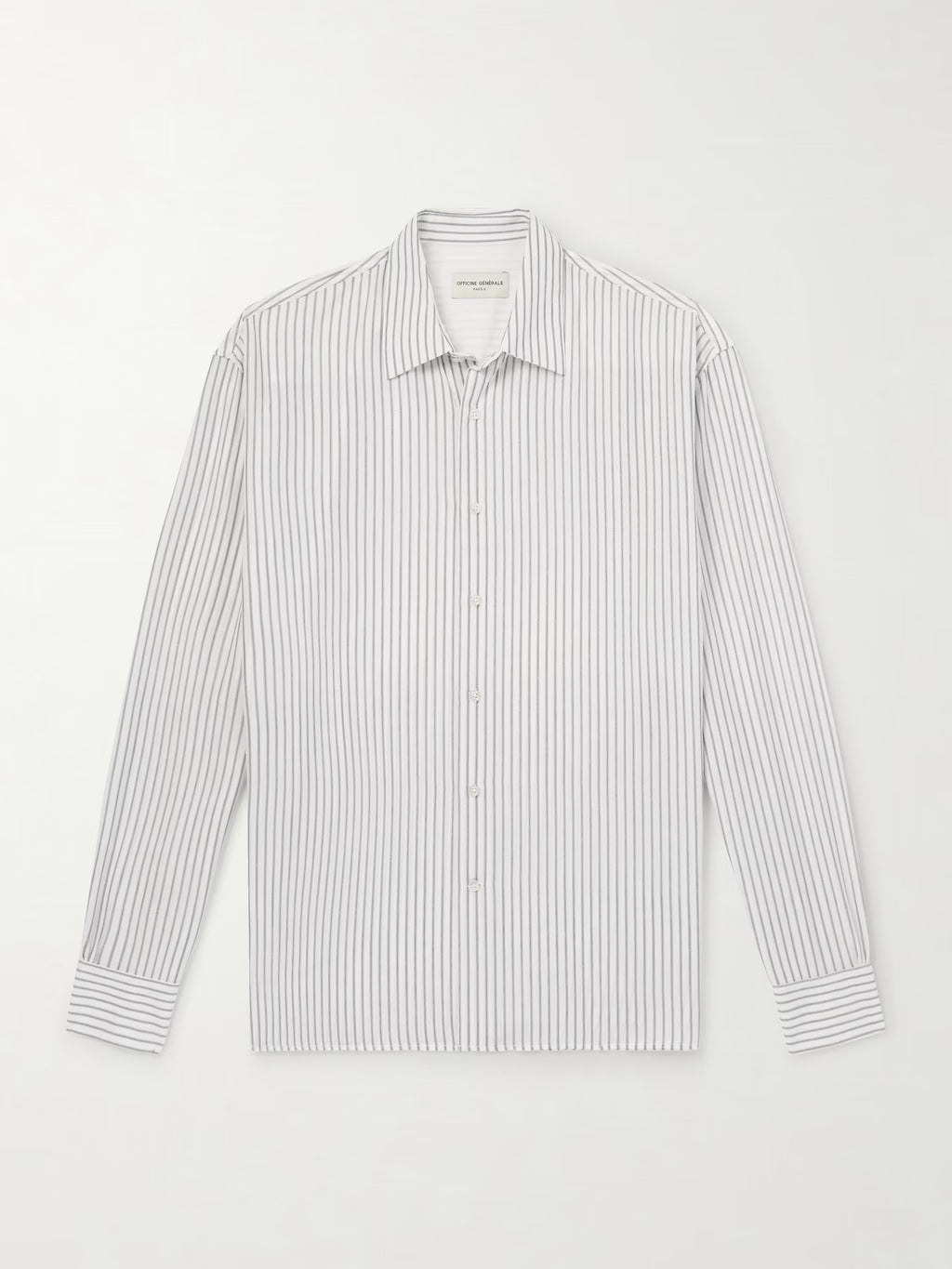 Gad Striped Lyocell-Blend Shirt