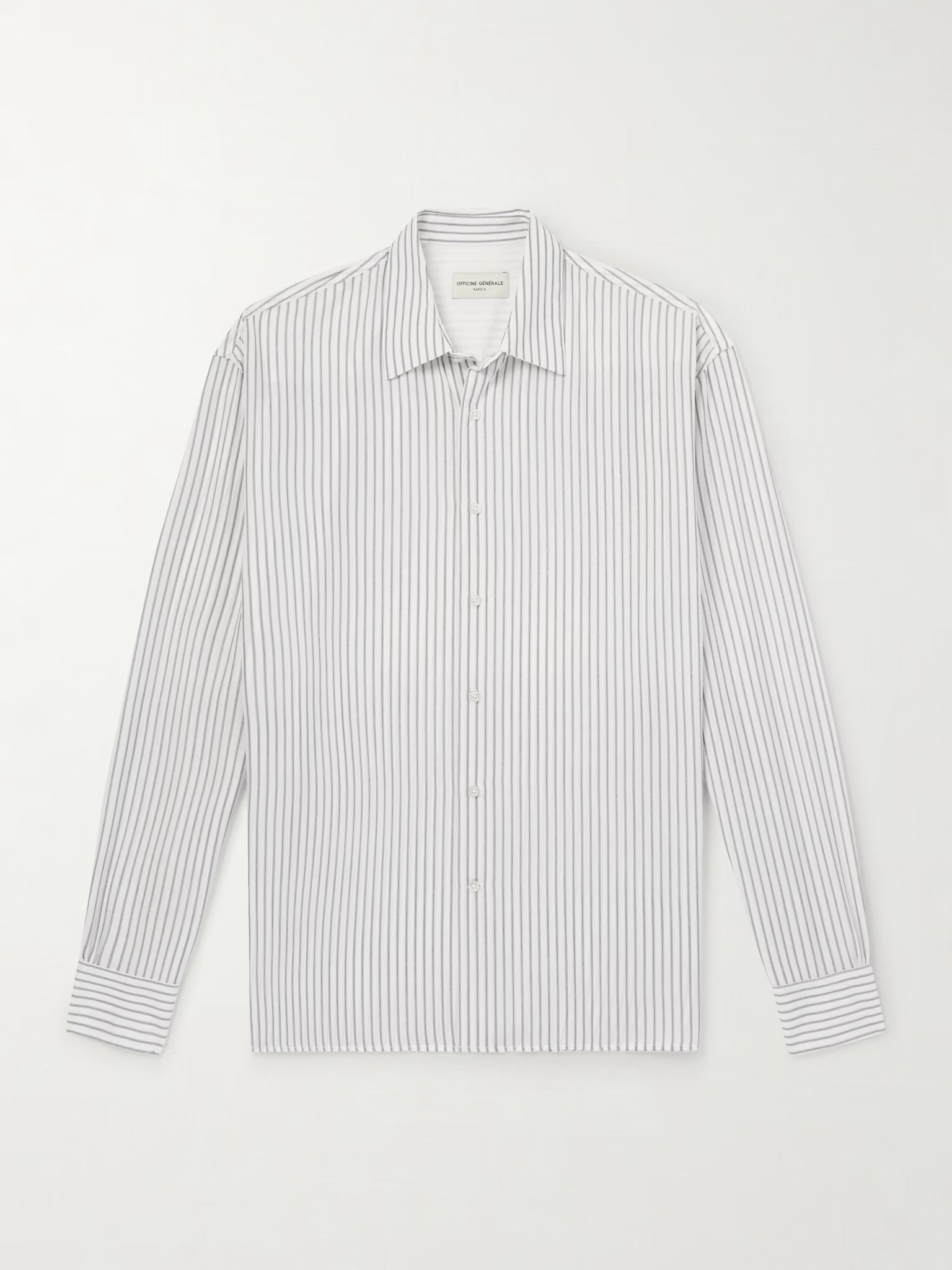 Gad Striped Lyocell-Blend Shirt