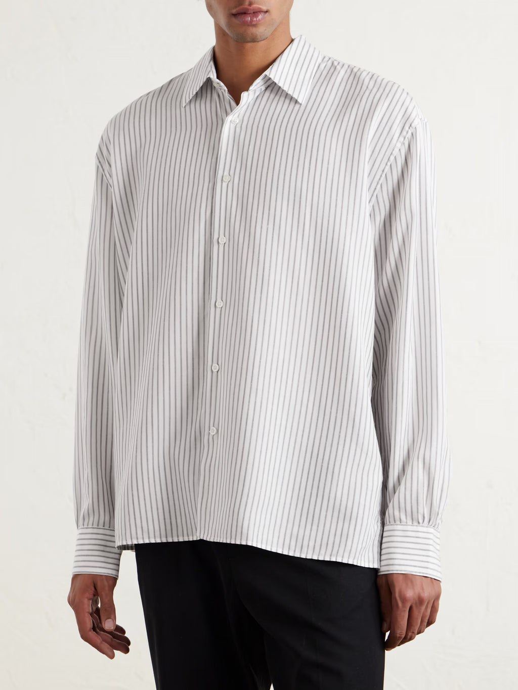 Gad Striped Lyocell-Blend Shirt